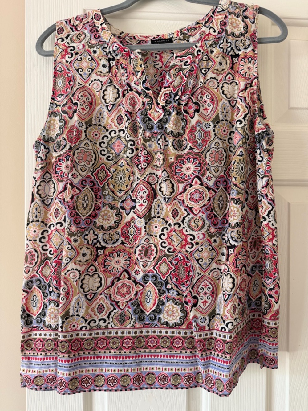 Talbots Multi Paisley-Print Sleeveless  Top